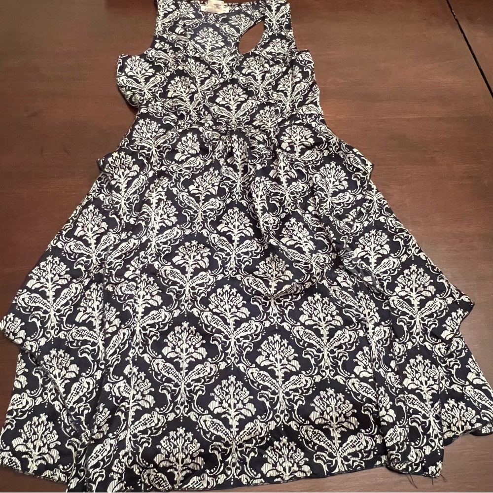 Anthropologie Lili’s Closet Blue Azar Racerback Sleeveless Ruffle Dress - Picture 12 of 14